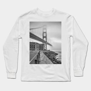 Golden Gate and Fort Point B+W Long Sleeve T-Shirt